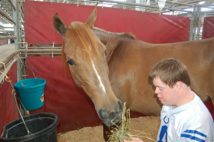 Whittnee Meets Josh- a young man with Downs Syndrome